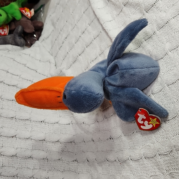 🕸Vintage Ty Beanie Baby Original Scoop The Pelican P.V.C. Pellets 1996 - Picture 4 of 12